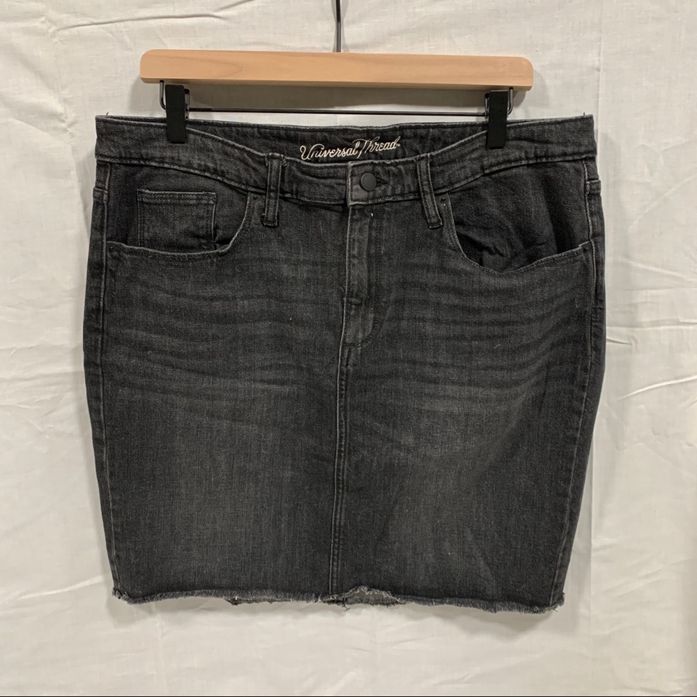 Universal Thread - washed black denim pencil skirt